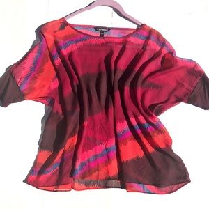 Express Sheer Flowy Top Size S